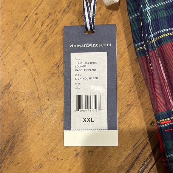 NWT Vineyard Vines Red and Blue Plaid Men’s Pajama Pants - Picture 2 of 3